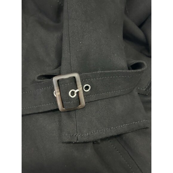 Yaly Couture Black 5 Button Collared Long Sleeve Over Coat Jacket Size Medium M - Picture 7 of 11